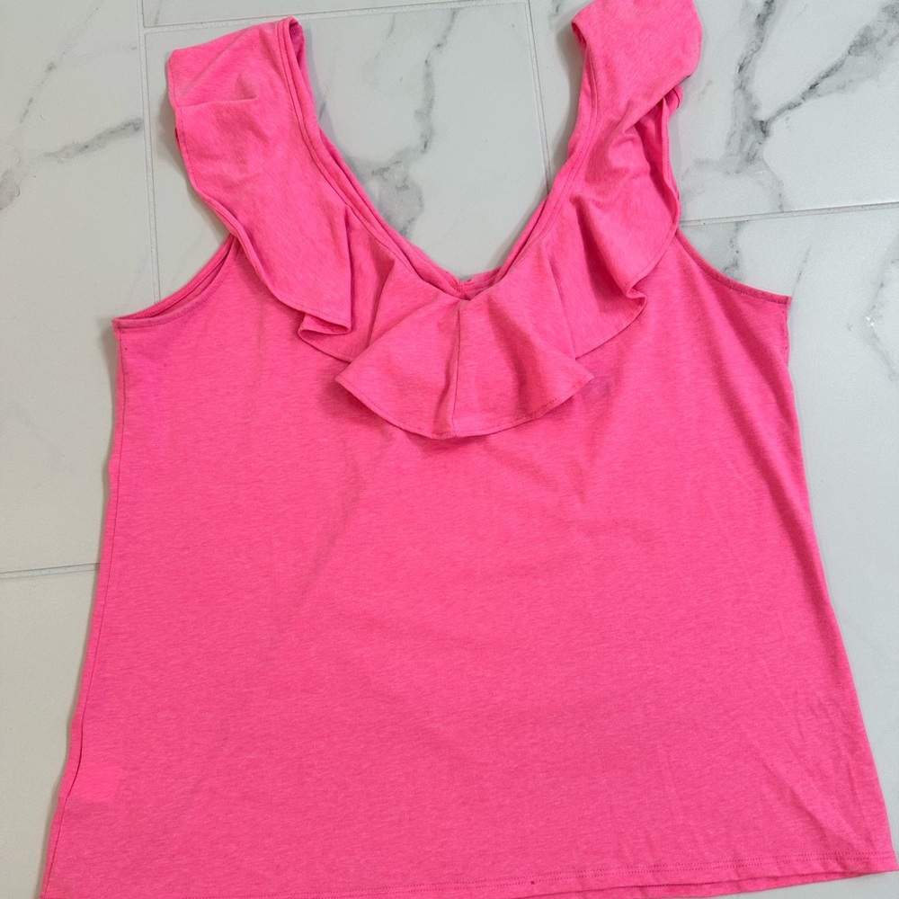 Lilly Pulitzer Women's ruffle tank, bright pink